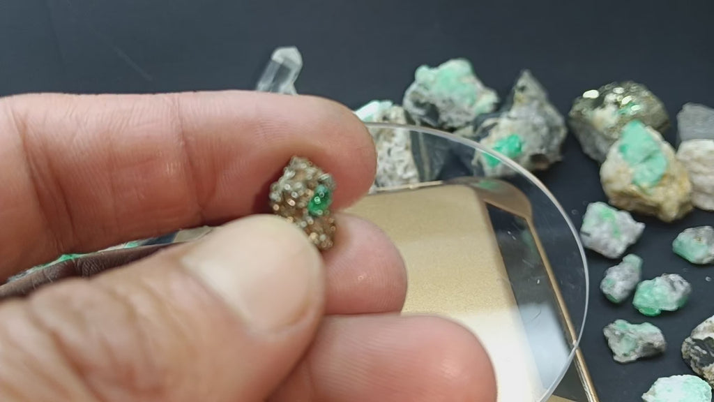 Unique Emerald in Pyrite Host Rock