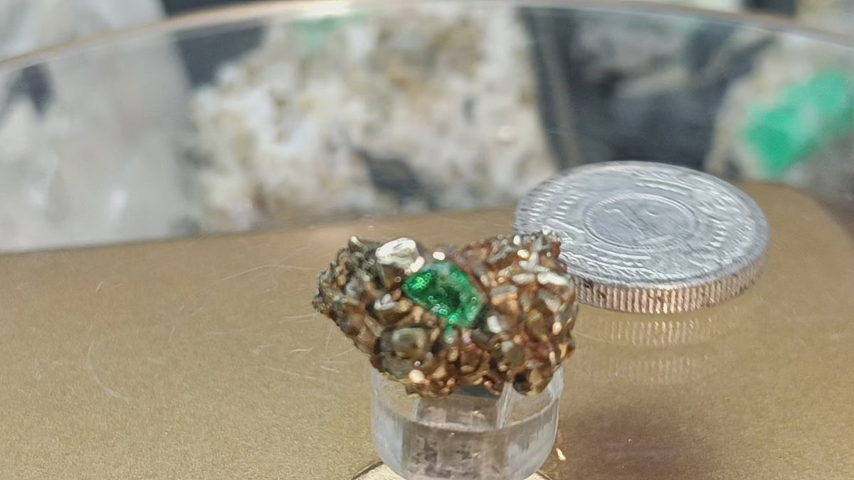 Unique Emerald in Pyrite Host Rock