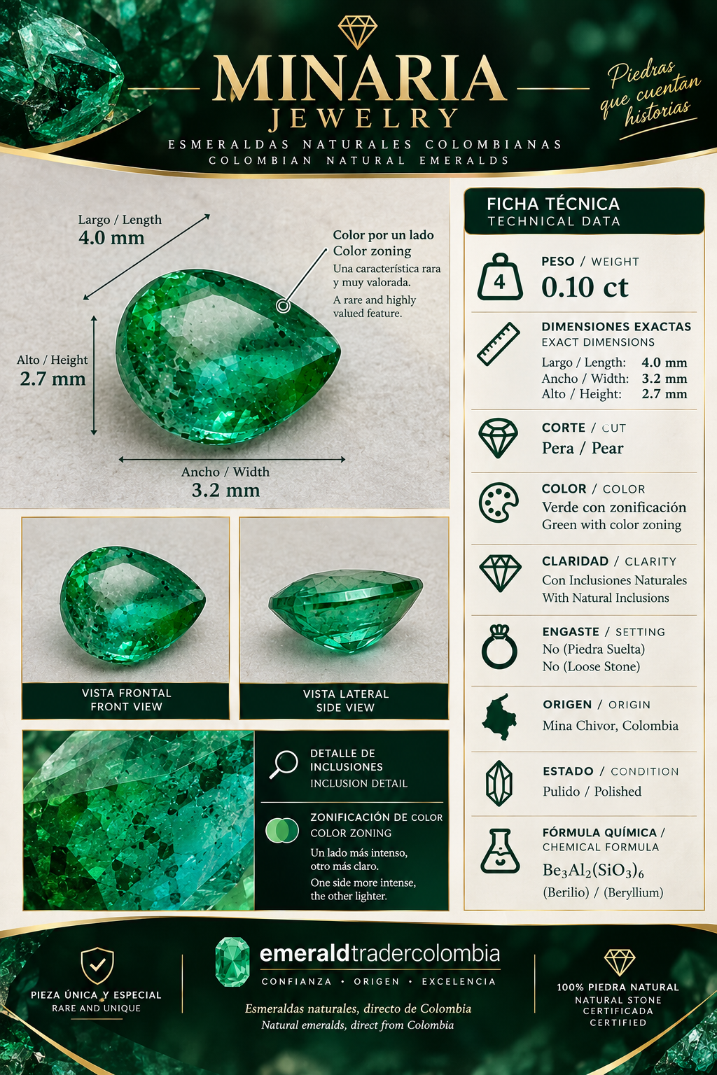 Esmeralda rara Rare emerald