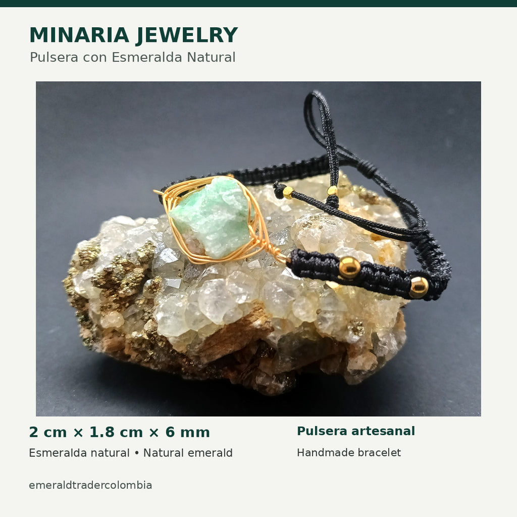 Manilla en Morralla Natural de Esmeralda 4 gramos | Única