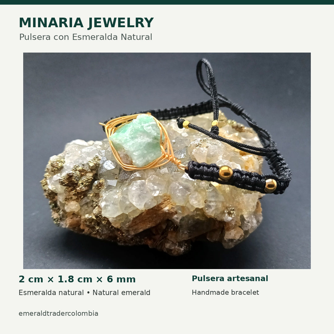 Manilla en Morralla Natural de Esmeralda 4 gramos | Única